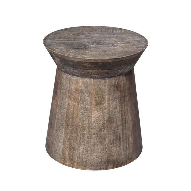 2020s Jamie Young Porcini Wood Side Table, Grey Wash For Sale - Image 5 of 5