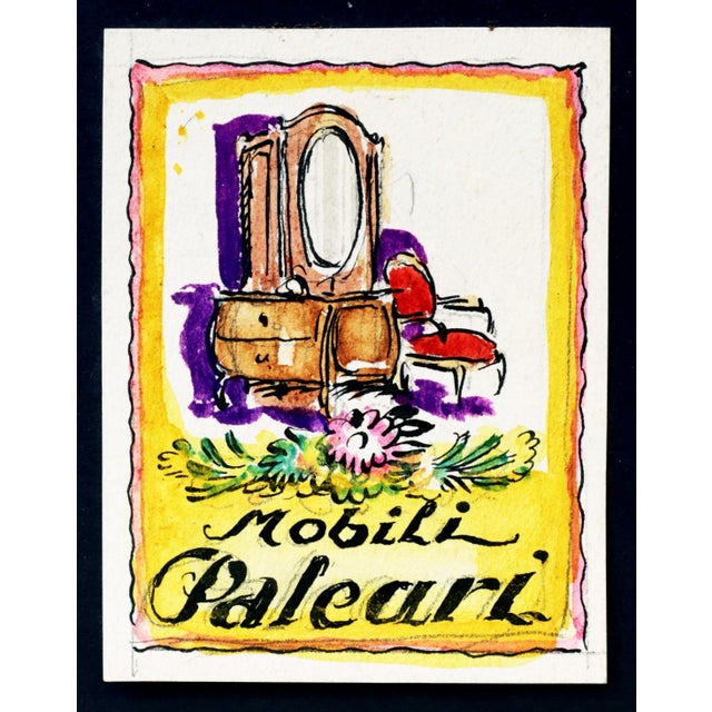 1920s 1920s Original Italian Art Deco Maquettes, Mobili Paleari - Mauzan Studio (Set of 2) For Sale - Image 5 of 6