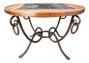 Wrought Iron Coffee Table by René Drouet, 1940s