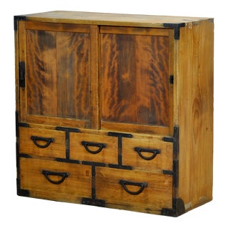 Japanese Tansu Chest of Drawers, 1900 For Sale