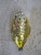 Traditional Antique Christmas Blown Mercury Glass Yellow With Mica Fish Feather Tree Ornament For Sale - Image 3 of 10