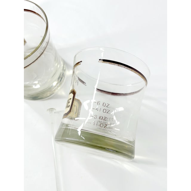 1970s Set of Six "Name Your Poison" Apothecary Cocktail Glasses by Cera for Neiman Marcus c.1970 For Sale - Image 5 of 12