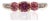 Rubellite Tourmaline Three-Stone Estate Ring in Solid 14k Gold, Round Cut 5mm, Size 8 For Sale