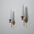 Large Vintage Italian Brass and Opaline Glass Wall Lights, 1950s, Set of 2 For Sale - Image 11 of 13