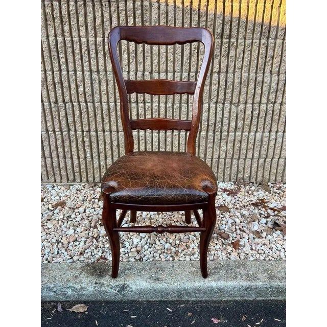 Late 20th Century Rustic French Ladderback Dining Side Chairs, Made in Spain- Set of 4 For Sale - Image 10 of 11