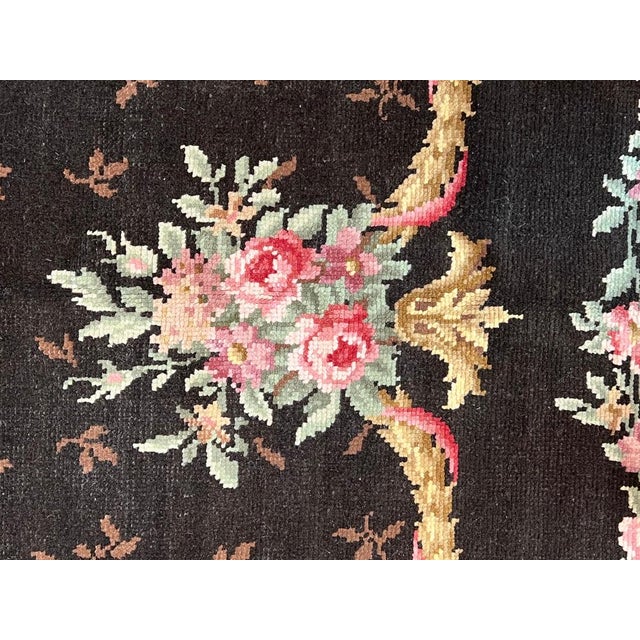 Early 20th Century Savonerie Rug Decorated with Flower Garlands, 1890s For Sale - Image 3 of 17