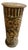 1840 Antique Ornate French Wooden Pedestal Column With Gold Highlights For Sale