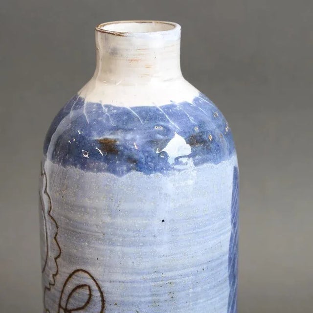Mid-Century French Ceramic Vase by Michel Barbier, 1960s For Sale - Image 9 of 13