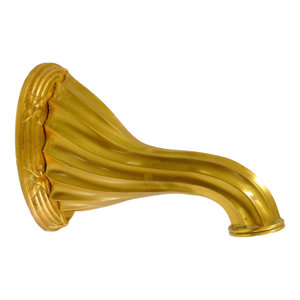 Sherle Wagner Gold Plated Ribbon & Reed Wall Mount Tub Spout 0818tub-Gp