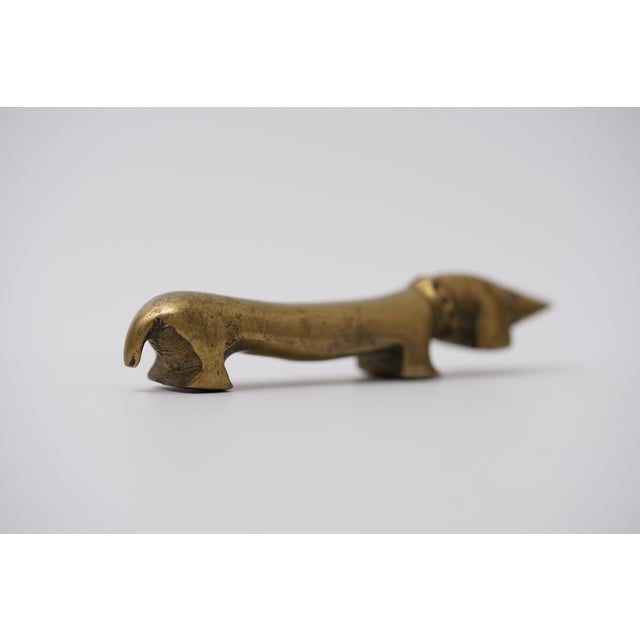 1960s Vintage Brass Dachshund Bottle Opener by Walter Bosse for Herta Baller, 1950s For Sale - Image 5 of 11