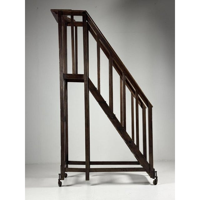 Antique Library Ladder, 1900 For Sale - Image 12 of 18