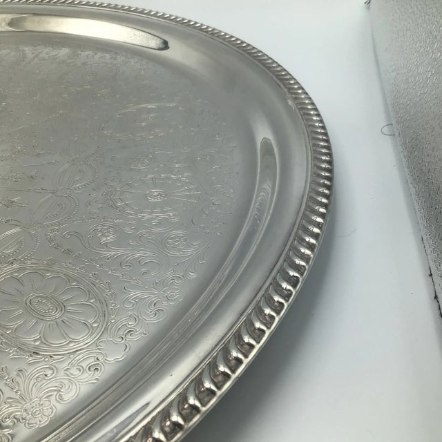 This is a very large number 847 F.B.Rogers silver plated serving tray. This tray is engraved on the underside “temple...