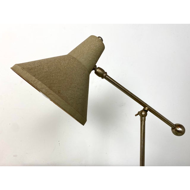 Mid-Century Modern Mid-Century Shrink Varnish Adjustable Table Lamp, 1950s For Sale - Image 3 of 15