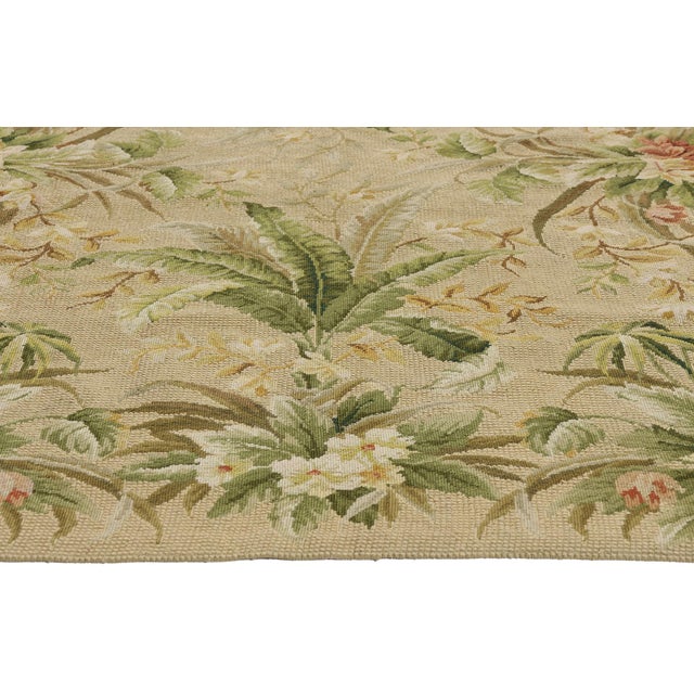 Vintage Chinese Aubusson Needlepoint Rug, 03'11 X 06'01 For Sale - Image 4 of 10