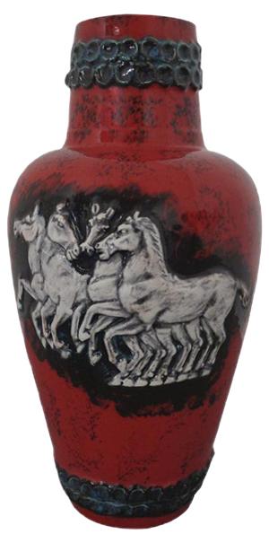 Large Ceramic 1020-60 Horse Vase from Walter Gerhards, 1960s