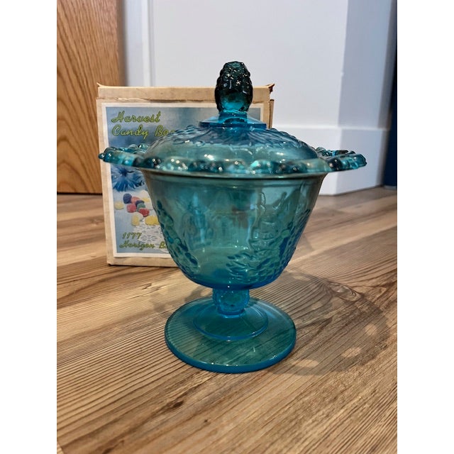 Indiana Glass Company Vintage Indiana Glass Lidded Candy Dish For Sale - Image 4 of 6
