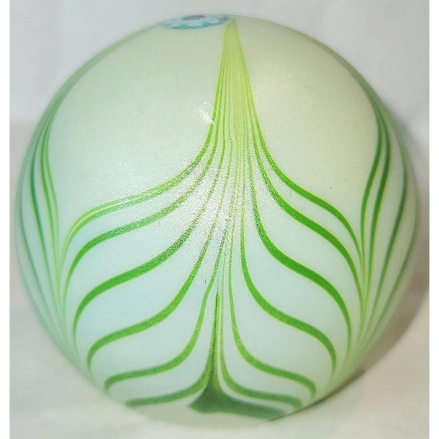 Italian 1970s Blown Glass Paperweight by Golden Crown E&r For Sale - Image 3 of 5
