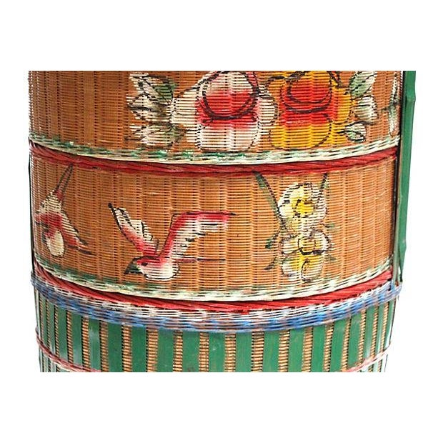 Asian Style HandPainted Stacked Rice Basket Chairish