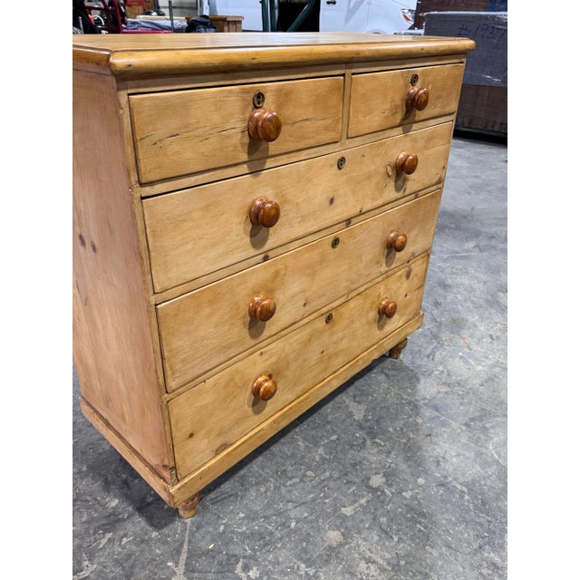 19th Century English Pine Chest of Drawers For Sale - Image 9 of 13