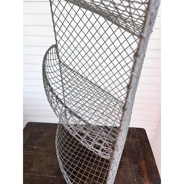 Antique Edwardian Wire Three-Tier Stand – English Metal Kitchen Display For Sale - Image 10 of 12