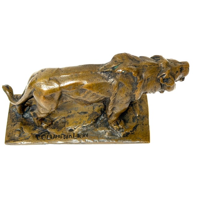 Early 20th Century Frederick G. R. Roth “Columbia Lion” American Bronze Animalier Sculpture For Sale - Image 11 of 15