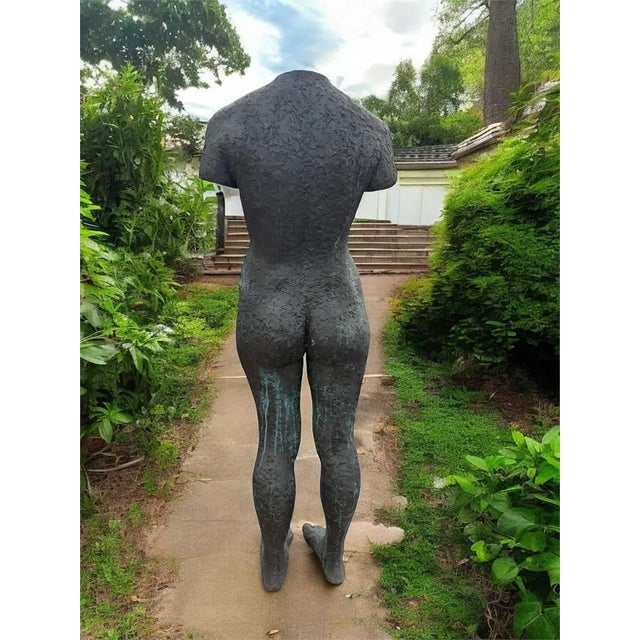 Early 21st Century 20th Century Lifesize Nude Female Bronze Garden Statue Contemporary Fine Art by Jan Abt For Sale - Image 5 of 6