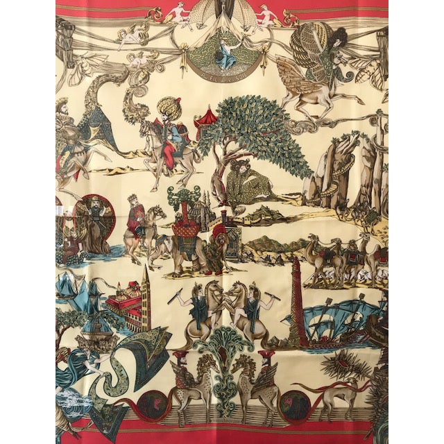 Textile Hermes French Silk Scarf Framed Art For Sale - Image 7 of 7