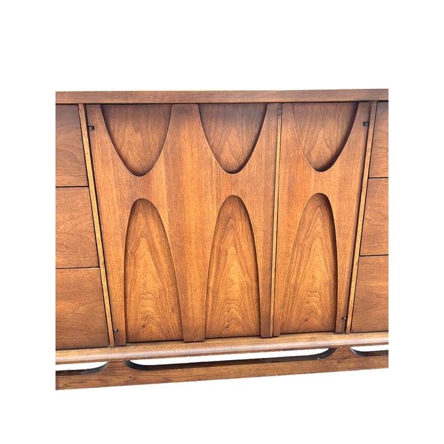 Broyhill Brasilia Long Dresser Lowboy or Credenza in Vintage Mid Century Modern Style, Attributed For Sale - Image 11 of 12