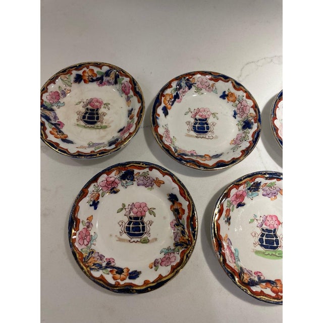 Late 19th Century Antique Simlay Ridgway England Dessert/Decorative Plates -Set of 5 For Sale In Chicago - Image 6 of 9