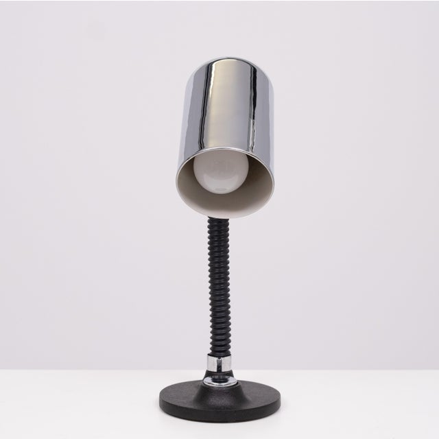 Vintage Chrome Goose Neck Table Lamp from Hillebrand Lighting, 1970s For Sale - Image 12 of 13
