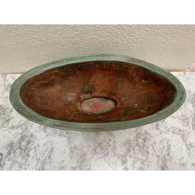Large Vintage Terracotta Plant Pedestal Vessel For Sale - Image 10 of 10