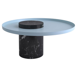 Low Black Marquina Marble Guéridon by Sebastian Herkner