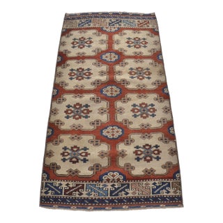 Small Oushak Antique Wool Carpet For Sale