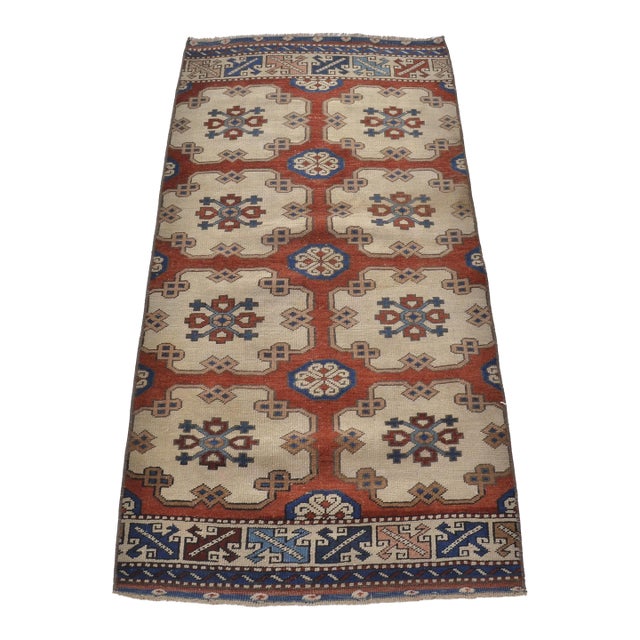 Small Oushak Antique Wool Carpet For Sale