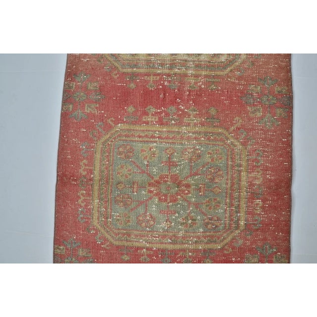 1950s Vintage Turkish Rug, Japandi Style Red Runner For Sale - Image 5 of 10