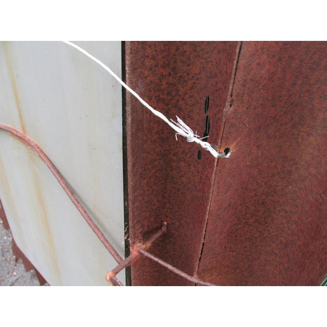 Distressed Brutalist Torch Cut Steel Wall Mirror Attributed to Tom Greene, Circa 1970 For Sale - Image 14 of 14