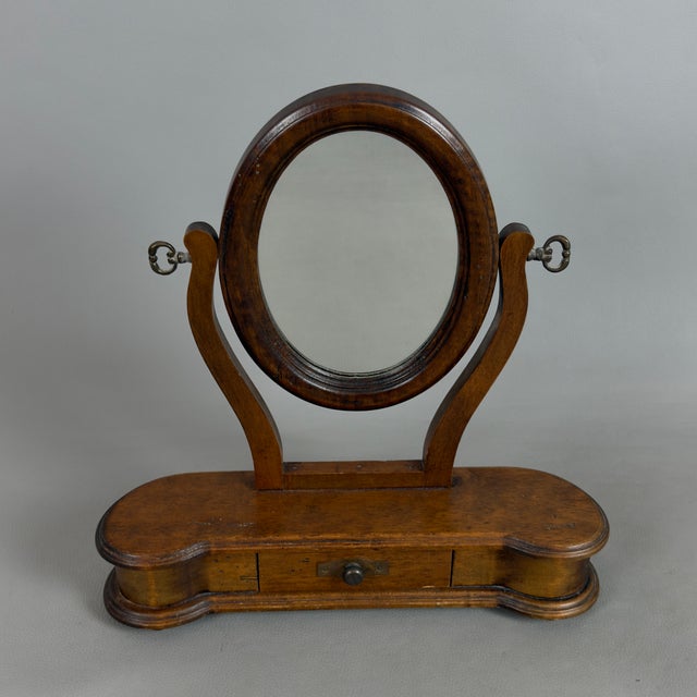 Vintage Wooden Tilting Table Mirror with Drawer from Ignoto, 1960s For Sale - Image 6 of 12