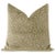 Pair of beautiful 20" antelope cut velvet pillows in taupe. Meticulously handcrafted with serged interior seams, invisible...