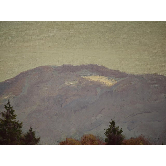 Alpine Landscape, 1940s, Oil on Canvas For Sale - Image 9 of 17