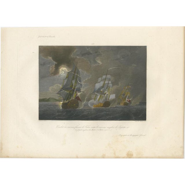 After Baron Théodore Gudin, French Triton Fighting HMS Jupiter and Medea, 1840, Engraving For Sale - Image 3 of 10
