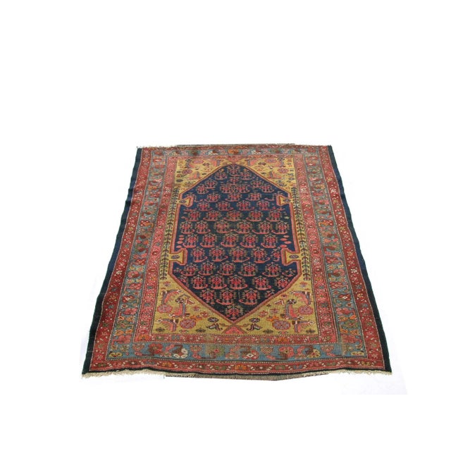 Red 1900 Antique Zanjan Rug 5'6'' X 4'1'' For Sale - Image 8 of 8