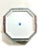 Vintage Blue & White Chinoiserie Octagonal Porcelain Bowl With Gold Rim For Sale - Image 10 of 11