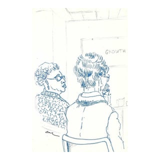 Myriam Cahn Drawing of Two Ladies For Sale
