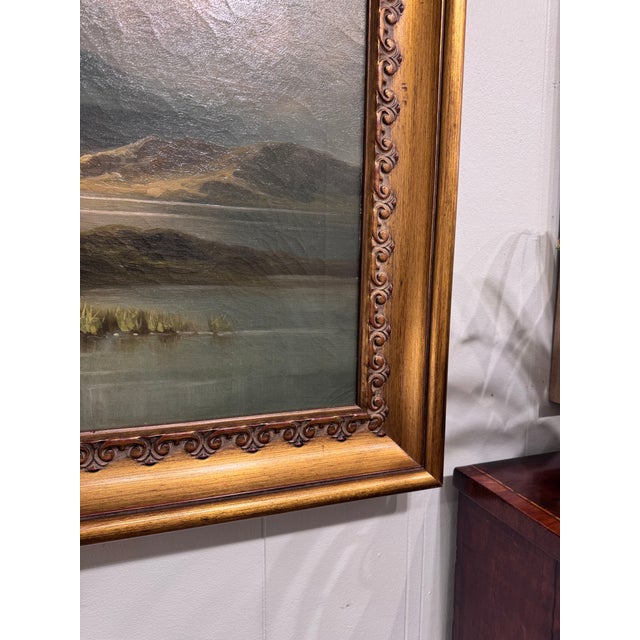 19th Century Oil on Canvas "Cattle by Stream" For Sale - Image 4 of 8