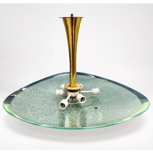 Glass Rare Ceiling Light No. 2067 by Max Ingrand for Fontana Arte 1957 For Sale - Image 7 of 8