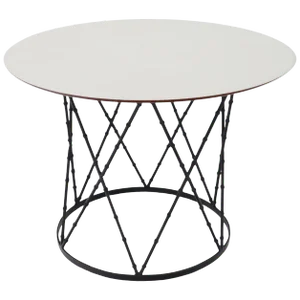 Enameled Top Faux Bamboo Base Mid-Century Modern Dining Dinette Table
