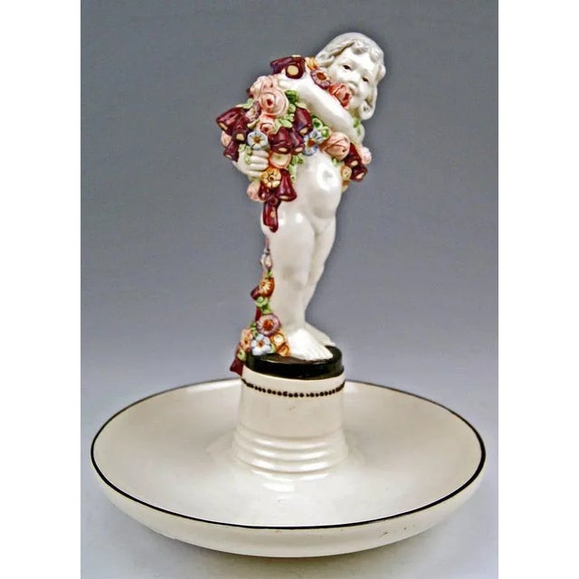Large Art Nouveau Cherub Figurine by Carl Klimt, 1919 For Sale - Image 3 of 9