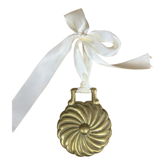 Vintage English Horse Brass Ornament For Sale