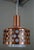 Vintage Swedish Mid-Century Modern minimalist anodized copper pendant with inner white diffuser. Newly rewired to US...