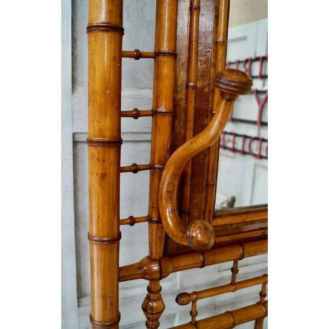 French Victorian Faux Bamboo Hall Stand For Sale - Image 6 of 16